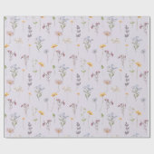 Lavender Spring Wildflower Meadow Garden Wedding  Geschenkpapier (Flach)