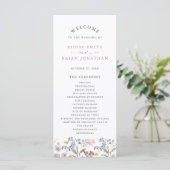 Lavender Spring Wildflower Meadow Garden Wedding  Programm (Stehend Vorderseite)