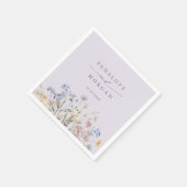 Lavender Spring Wildflower Meadow Garden Wedding  Serviette (Ecke)