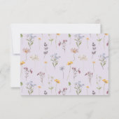 Lavender Spring Wildflower Meadow Wedding QR Code RSVP Karte (Rückseite)