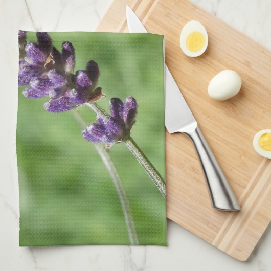 Lavender Stalk Foto Handtuch (Viertel Falte)