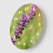 Lavender Stalk Foto Wall Clock Große Wanduhr (Winkel)