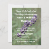 Lavender stalk Hochzeitstag Einladungen (Rückseite)