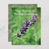 Lavender stalk Hochzeitstag Einladungen (Vorne/Hinten)