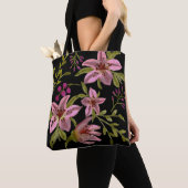 Lavender Star Blume Wasserfarben Tasche (Von Nahem)