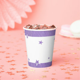 Lavender Star Border Paper Cups für Hochzeit, Part Pappbecher