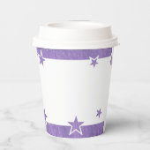 Lavender Star Border Paper Cups für Hochzeit, Part Pappbecher (Rückseite)