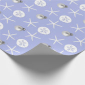 Lavender Starfish Sand Dollar Tropische Weihnachte Geschenkpapier (Ecke)