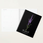 Lavender Stem auf Black | PERSONALISIERT Planer (Anzeige)