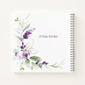 Lavender Stems und Light Green Wedding Guest Book Notizblock (Rückseite)