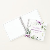 Lavender Stems und Light Green Wedding Guest Book Notizblock (Innenseite)