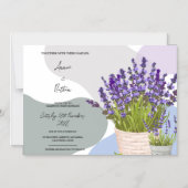 Lavender sticht in einem Korb Niedliche Wasserfarb Magneteinladung (Vorderseite)