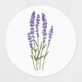 lavender stickers watercolor flowers herbs bouquet etiketten (Design 1)