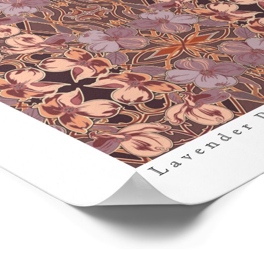 Lavender Stiefmütterchen Originale Kunst von Linda Poster (Ecke)