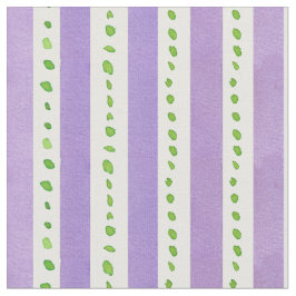Lavender Stripe Limette Grüne Wasserfarben Punkte Stoff