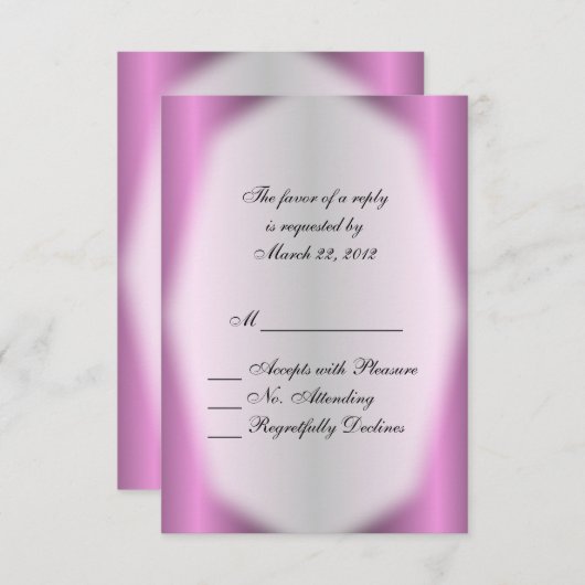Lavender Stripe Wedding RSVP (Vorne/Hinten)