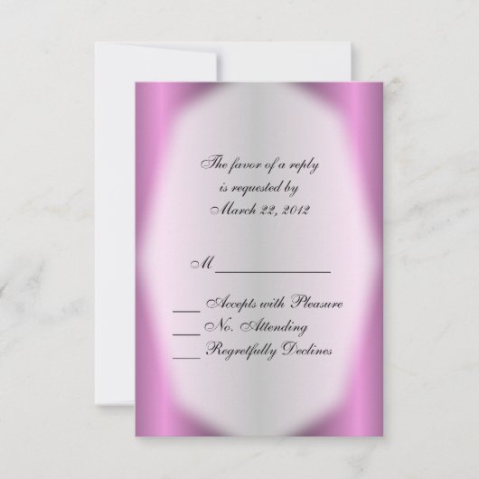 Lavender Stripe Wedding RSVP Karte (Vorderseite)