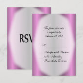 Lavender Stripe Wedding RSVP Karte (Vorne/Hinten)