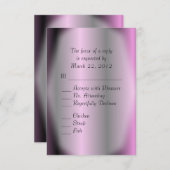 Lavender Stripe Wedding RSVP Karte (Vorne/Hinten)