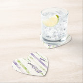 Lavender Stripes Floral Baby Shower Untersetzer (Vor Ort)