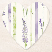Lavender Stripes Floral Baby Shower Untersetzer (Vorderseite)
