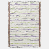 Lavender Stripes Floral Birthday Decke (Vorderseite Vertikal)