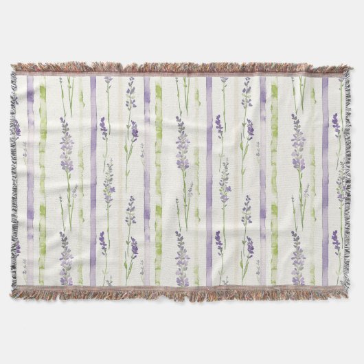 Lavender Stripes Floral Birthday Decke (Vorderseite)