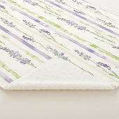 Lavender Stripes Floral Birthday Sherpadecke (3/4)