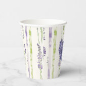 Lavender Stripes Floral Heart Baby Shower Pappbecher (Rechts)