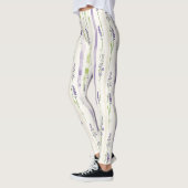 Lavender Stripes Floral   Leggings (Links)