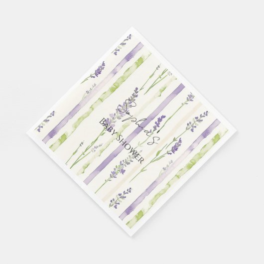 Lavender Stripes Floral   Serviette (Ecke)