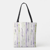 Lavender Stripes Floral   Tasche (Rückseite)