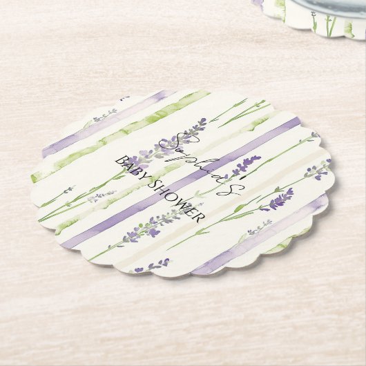 Lavender Stripes Floral   Untersetzer (angewinkelt)