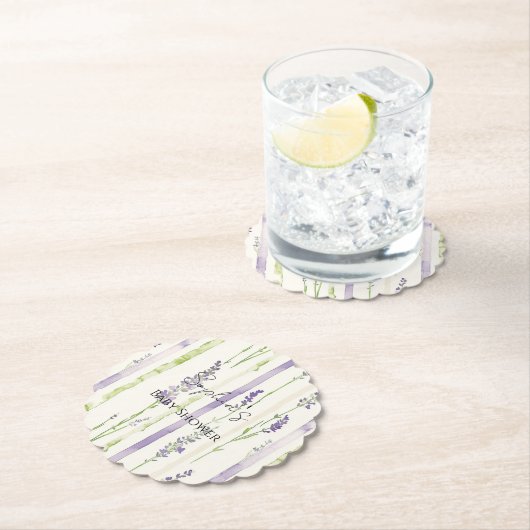 Lavender Stripes Floral   Untersetzer (Vor Ort)