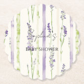 Lavender Stripes Floral   Untersetzer (Vorderseite)