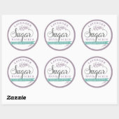 Lavender Sugar Scrub Labels Custom Mason Jar Runder Aufkleber (Blatt)