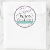 Lavender Sugar Scrub Labels Custom Mason Jar Runder Aufkleber (Tasche)