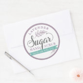 Lavender Sugar Scrub Labels Custom Mason Jar Runder Aufkleber (Umschlag)