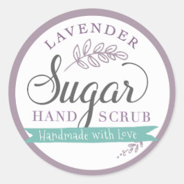 Lavender Sugar Scrub Labels Custom Mason Jar Runder Aufkleber