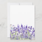 Lavender Suite | Elegante Hochzeit der Blumen Einladung (Rückseite)