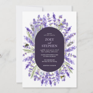 Lavender Suite Elegante Hochzeit der Blumen Einladung