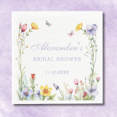 Lavender Summer Wildblumen Boho Brautparty Serviette