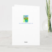 Lavender Sunflower Bouquet Happy Birthday Karte (Rückseite)