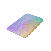 Lavender Sunrise Pastel Neon Alkohol Tinte Abstrak Badematte (Schrägansicht)