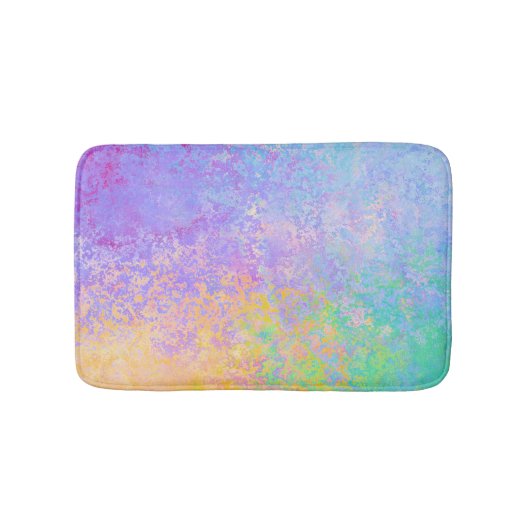 Lavender Sunrise Pastel Neon Alkohol Tinte Abstrak Badematte (Vorderseite)