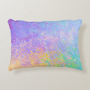 Lavender Sunrise Pastel Neon Alkohol Tinte Abstrak Dekokissen
