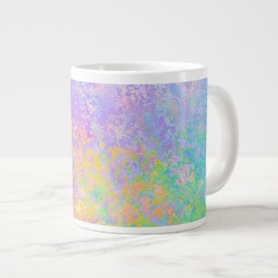 Lavender Sunrise Pastel Neon Alkohol Tinte Abstrak Jumbo-Tasse