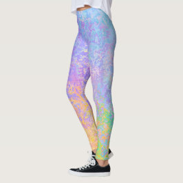 Lavender Sunrise Pastel Neon Alkohol Tinte Abstrak Leggings