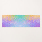 Lavender Sunrise Pastel Neon Alkohol Tinte Abstrak Yogamatte (Vorderseite (Horizontal))