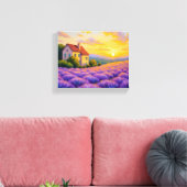 Lavender Sunset Canvas Print Leinwanddruck (Insitu (Wohnzimmer))